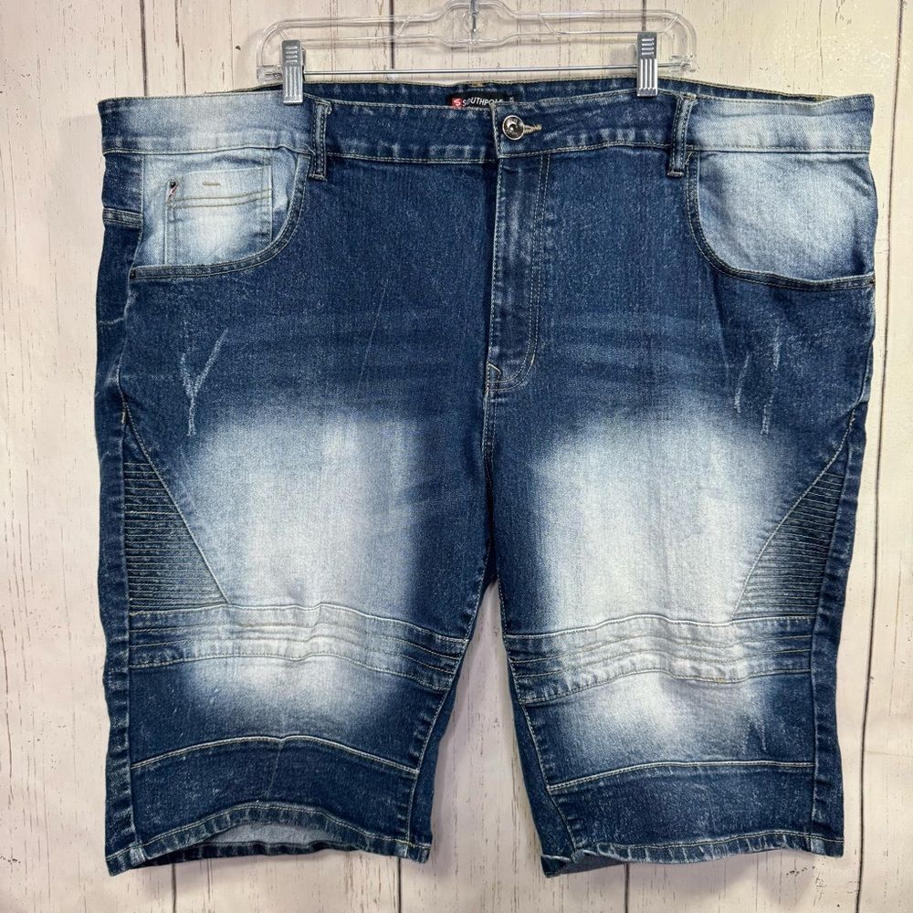 Southpole Denim Mens Shorts Size 48 Y2K Streetwear Biker Oversized Stretch Moto